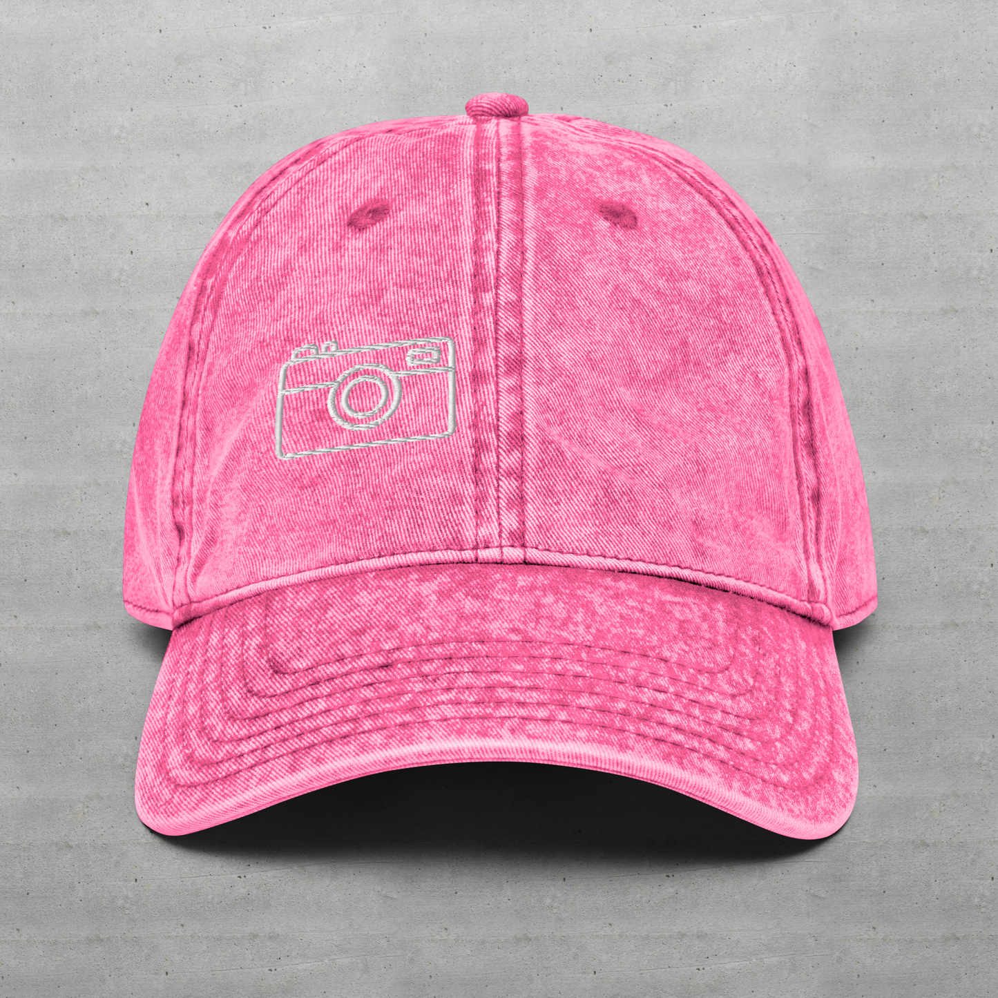 Pink vintage denim women’s cap.