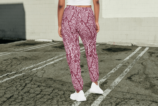 Violet animal women’s track pants.