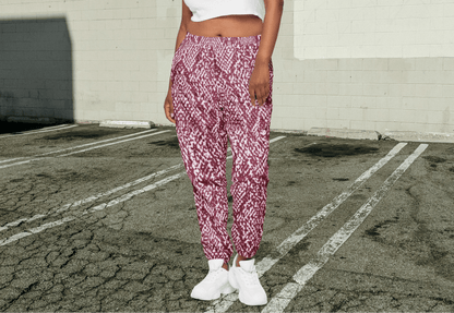 Violet animal women’s track pants.