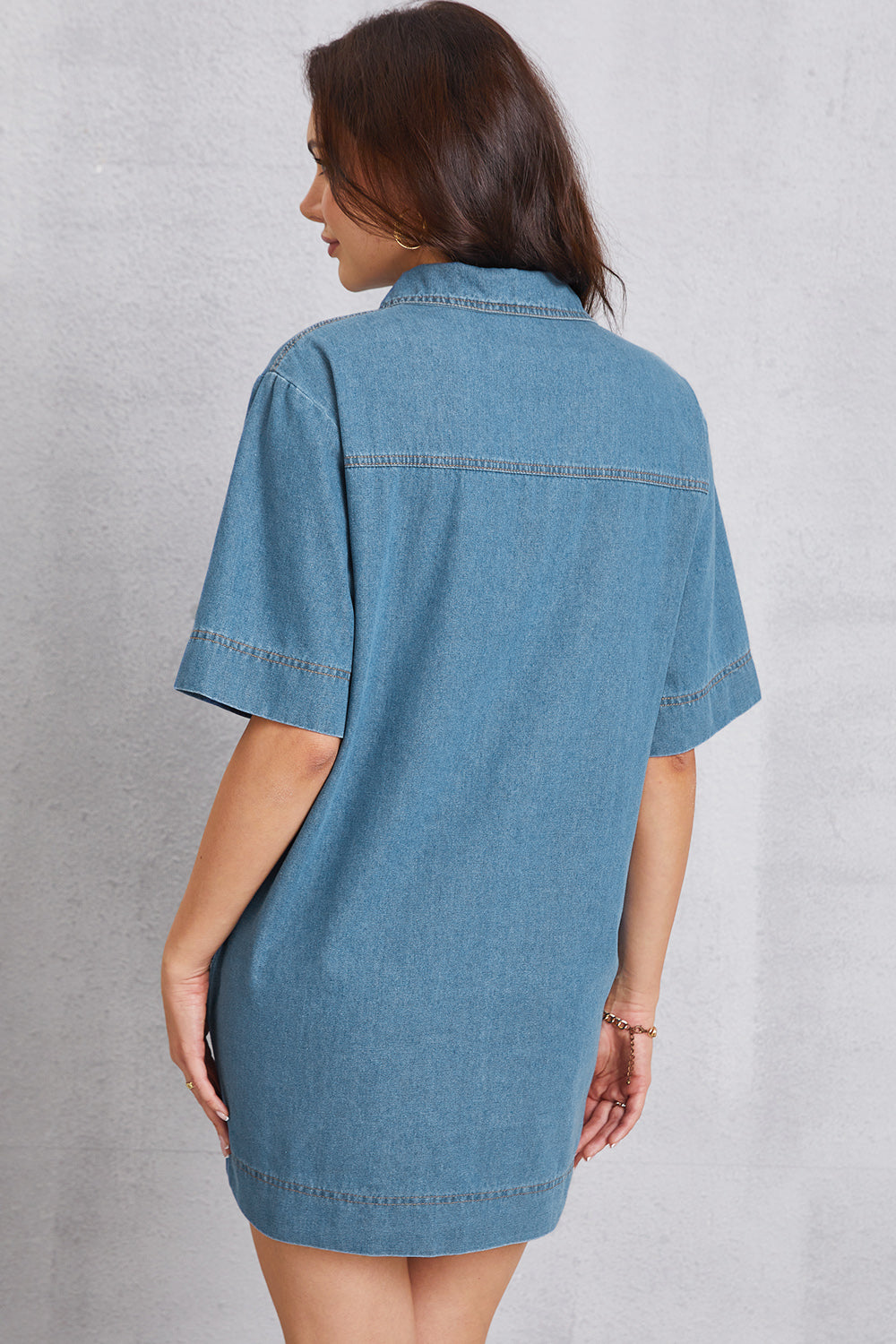 Denim women’s mini dress.