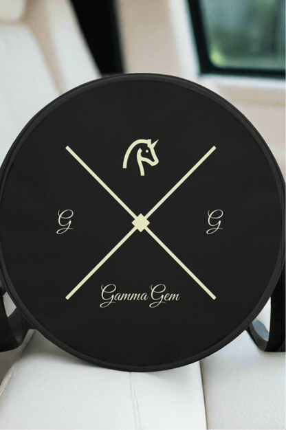 Gamma Gem gifted black purse with purchase.