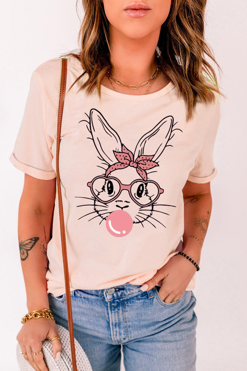 Pink bunny women’s top.