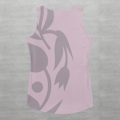 Lavender nude and gray women’s cut & sew tank top.