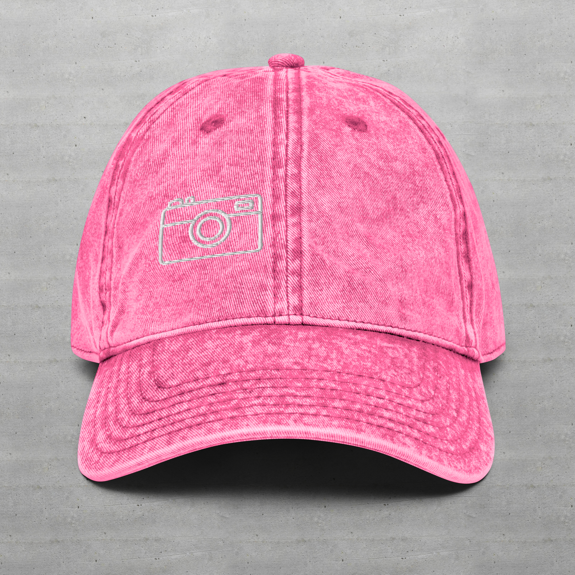 Pink vintage denim women’s cap.