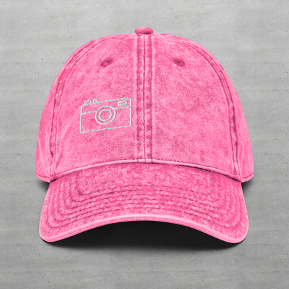 Pink vintage denim women’s cap.