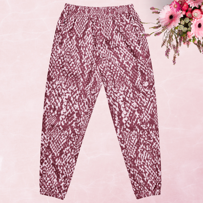 Violet animal women’s track pants.