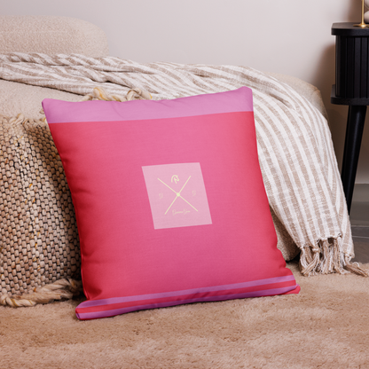 Large hot pink beauty in your face premium pillow.