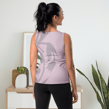 Lavender nude and gray women’s cut & sew tank top.