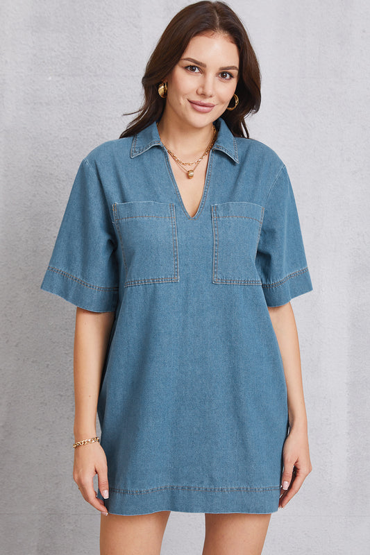 Denim women’s mini dress.