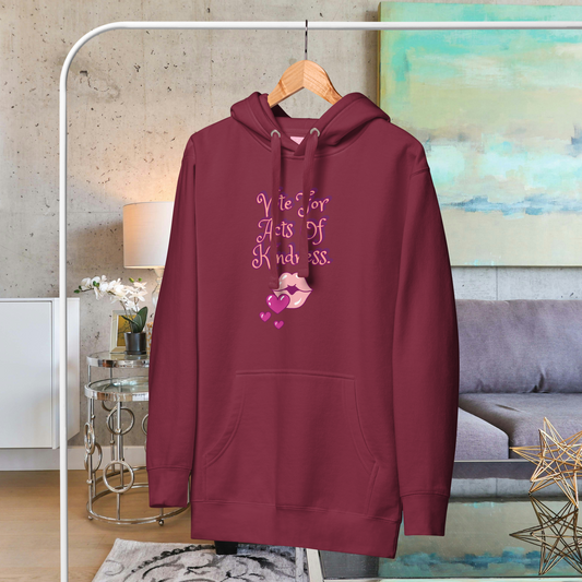 Violet vote for acts of kindness women’s hoodie.